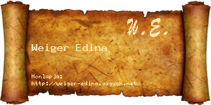Weiger Edina névjegykártya