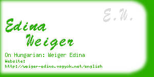edina weiger business card